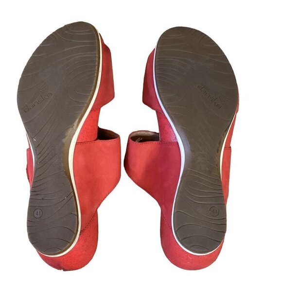 Dansko Vienna Milled Nubuck Double Strap Sandal 41 US 10.5-11 Tomato Red 272F - Picture 10 of 10